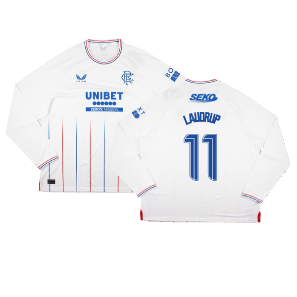 2023-2024 Rangers Long Sleeve Away Shirt (Laudrup 11)