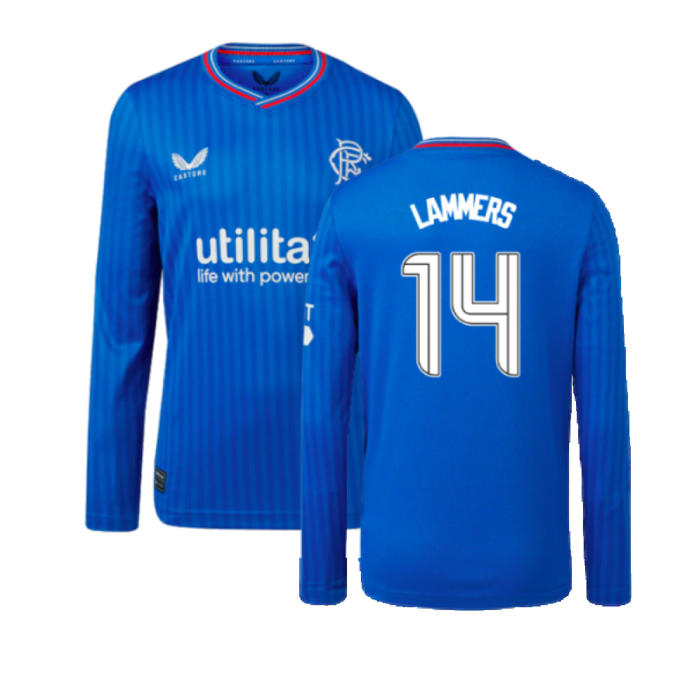 2023-2024 Rangers Long Sleeve Home Shirt (Kids) (Lammers 14)