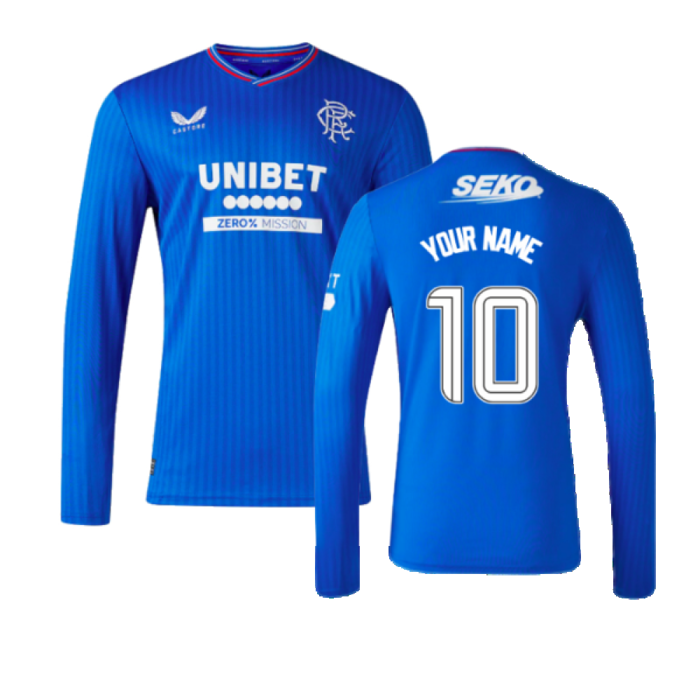 2023-2024 Rangers Long Sleeve Home Shirt (Your Name)