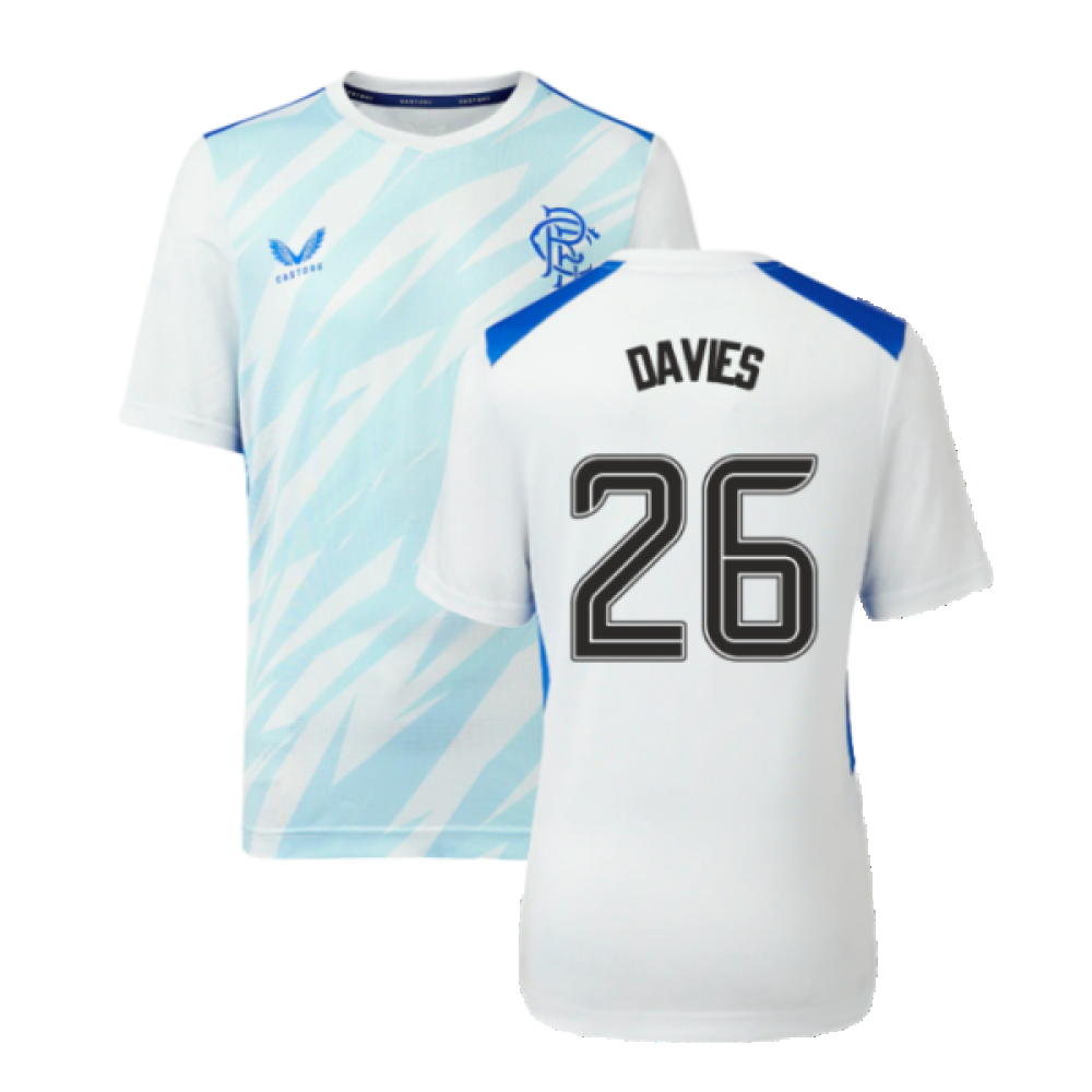 2023-2024 Rangers Players Match Day Home Tee (White) - Kids (Davies 26)