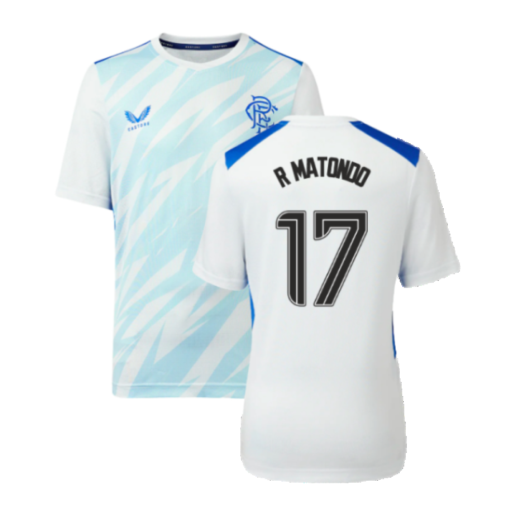 2023-2024 Rangers Players Match Day Home Tee (White) - Kids (R Matondo 17)