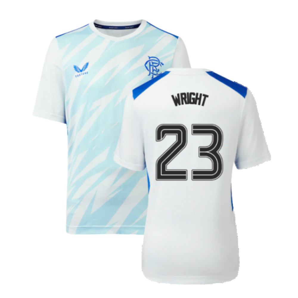 2023-2024 Rangers Players Match Day Home Tee (White) - Kids (Wright 23)