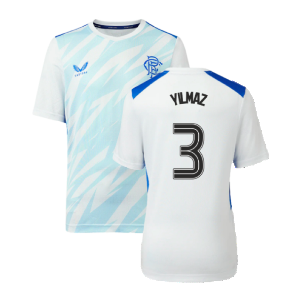 2023-2024 Rangers Players Match Day Home Tee (White) - Kids (Yilmaz 3)