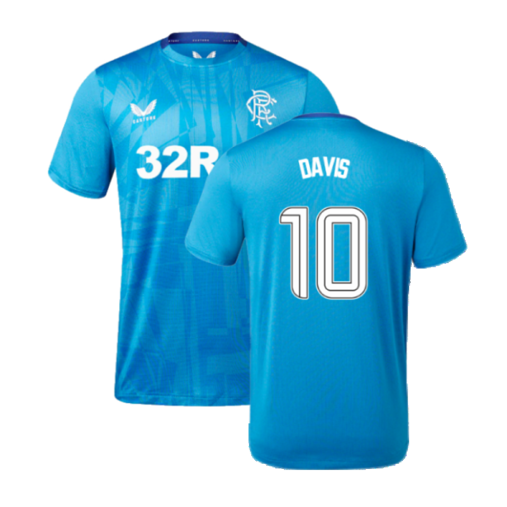 2023-2024 Rangers Players Training Tee (Deep Water) (Davis 10)