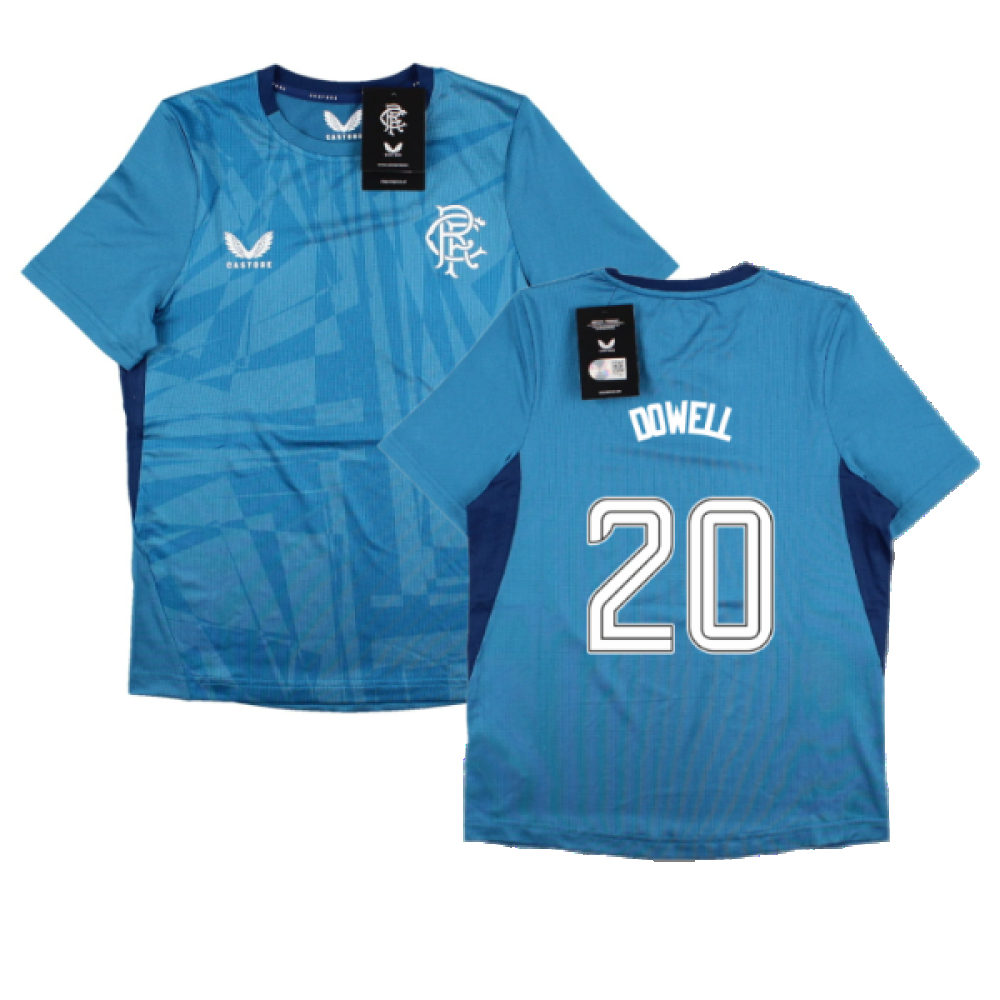 2023-2024 Rangers Players Training Tee (Deep Water) - Kids (Dowell 20)