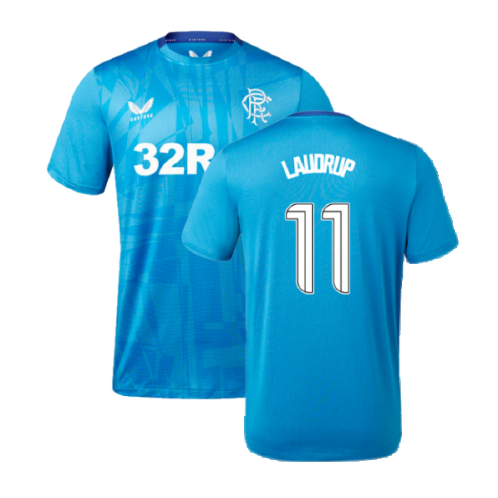 2023-2024 Rangers Players Training Tee (Deep Water) (Laudrup 11)