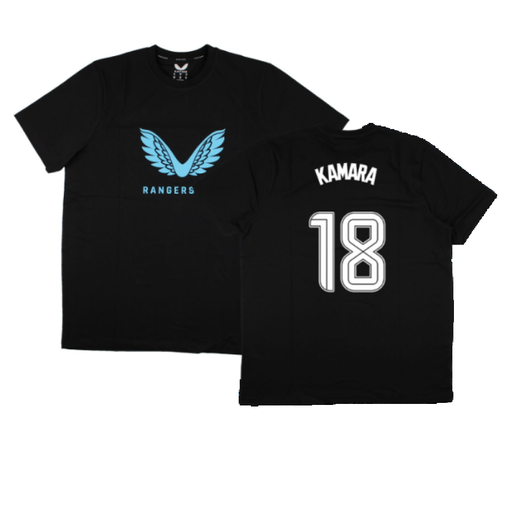 2023-2024 Rangers Players Travel Logo Tee (Black) (Kamara 18)