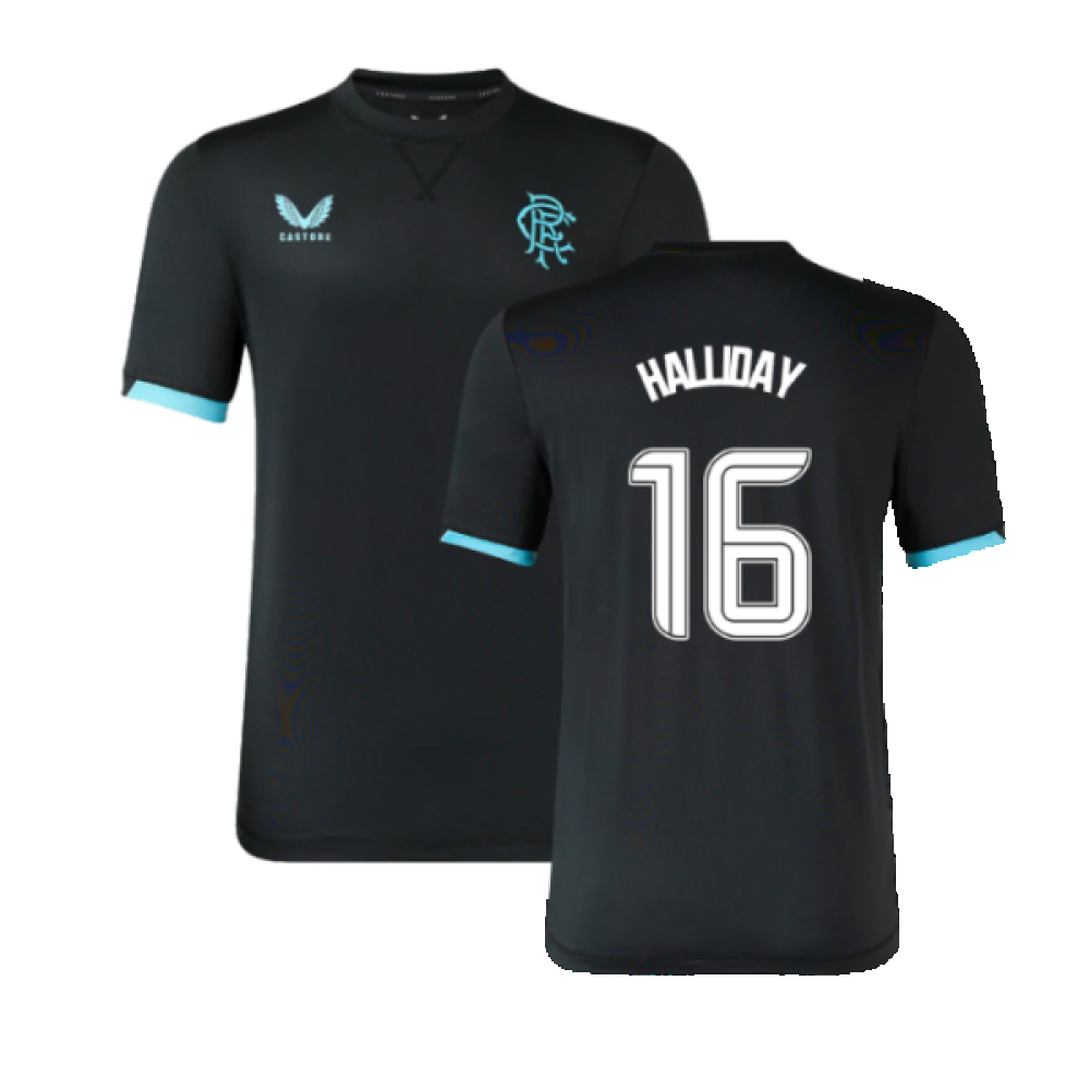 2023-2024 Rangers Players Travel SS Tee (Black) (Halliday 16)