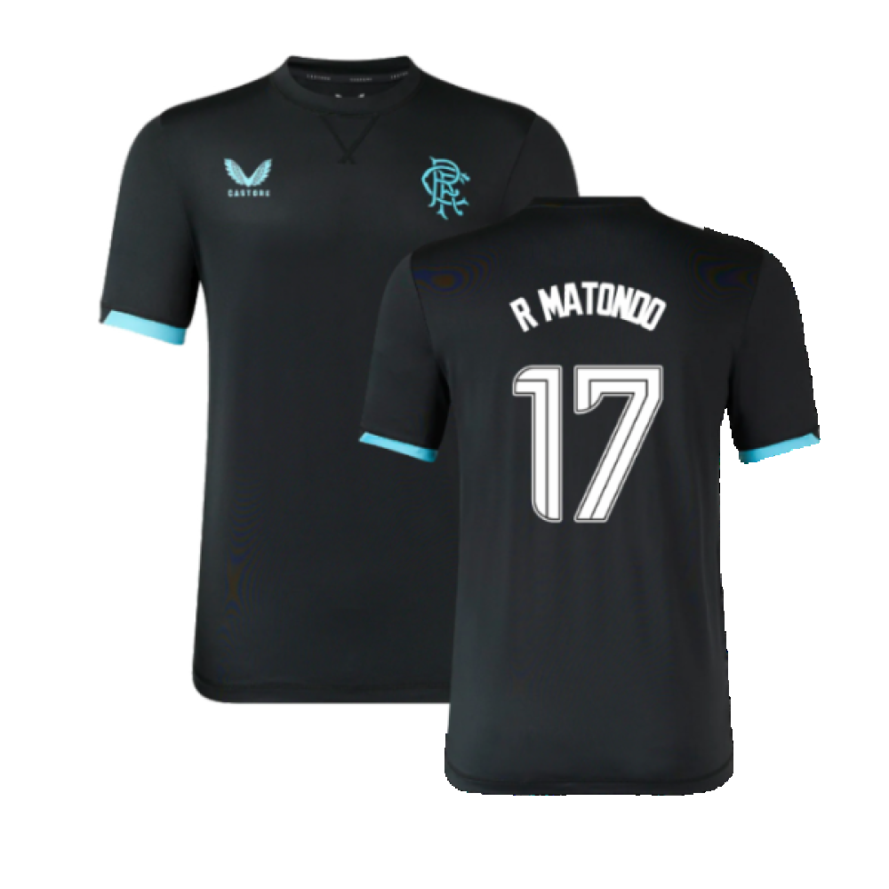 2023-2024 Rangers Players Travel SS Tee (Black) (R Matondo 17)