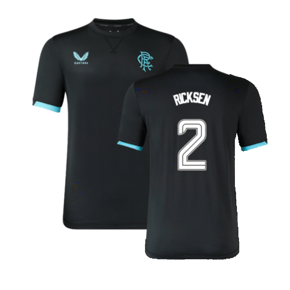 2023-2024 Rangers Players Travel SS Tee (Black) (Ricksen 2)