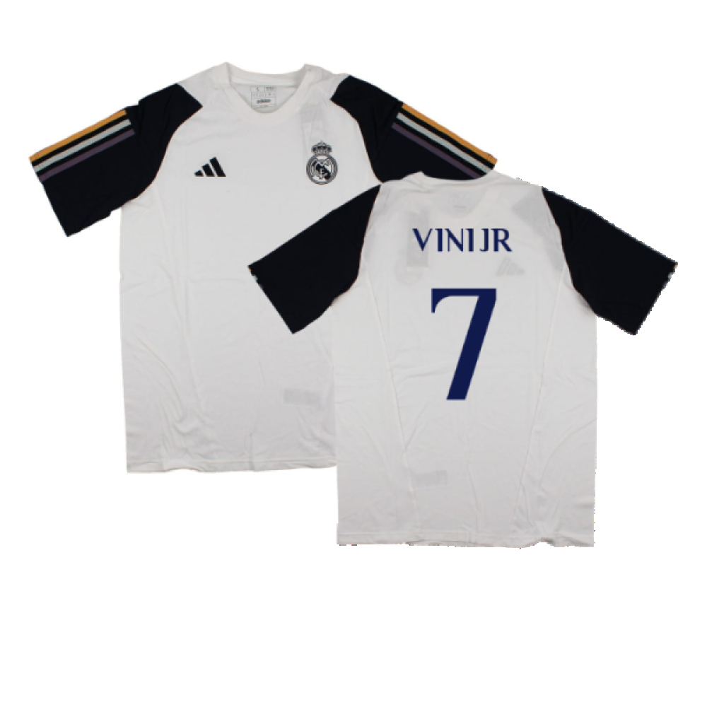 2023-2024 Real Madrid Core Tee (White) (Vini Jr 7)