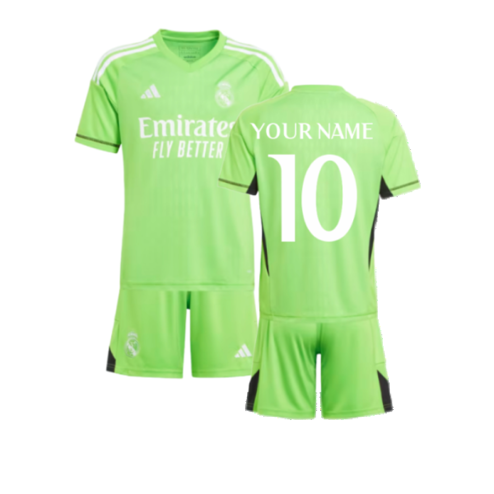 2023-2024 Real Madrid Home Goalkeeper Youth Kit (Your Name)