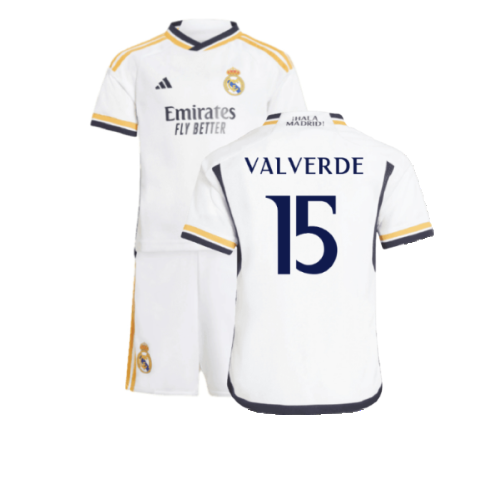 2023-2024 Real Madrid Home Mini Kit (Valverde 15)