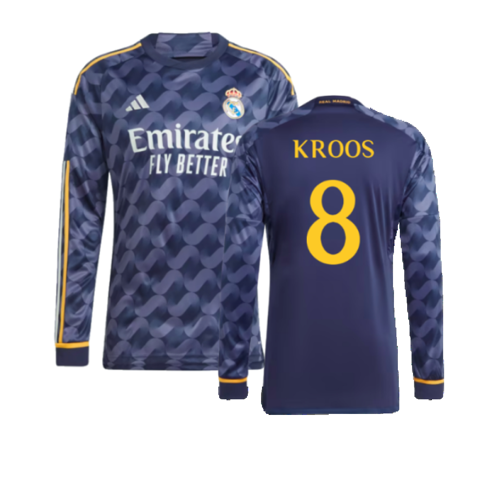 2023-2024 Real Madrid Long Sleeve Away Shirt (Kroos 8)