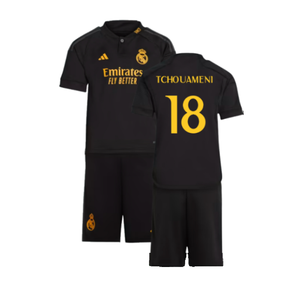 2023-2024 Real Madrid Third Mini Kit (Tchouameni 18)