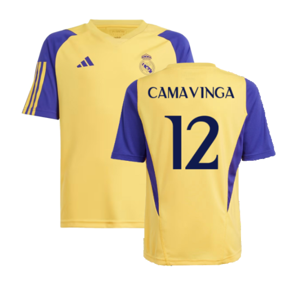 2023-2024 Real Madrid Training Shirt (Spark) - Kids (Camavinga 12)