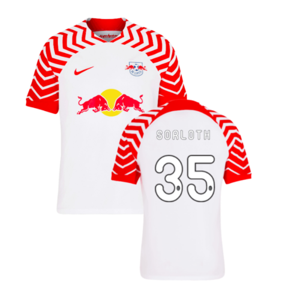 2023-2024 Red Bull Leipzig Home Shirt (Sorloth 35)