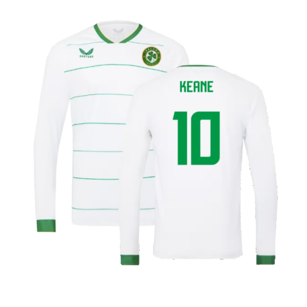 2023-2024 Republic of Ireland Away Long Sleeve Shirt (Keane 10)