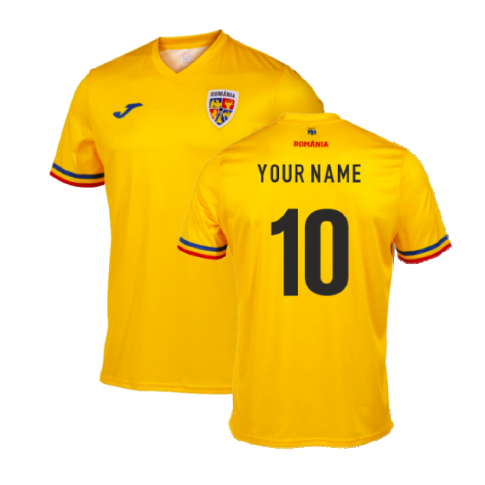 2023-2024 Romania Supporters Official T-Shirt (Yellow) (Your Name)