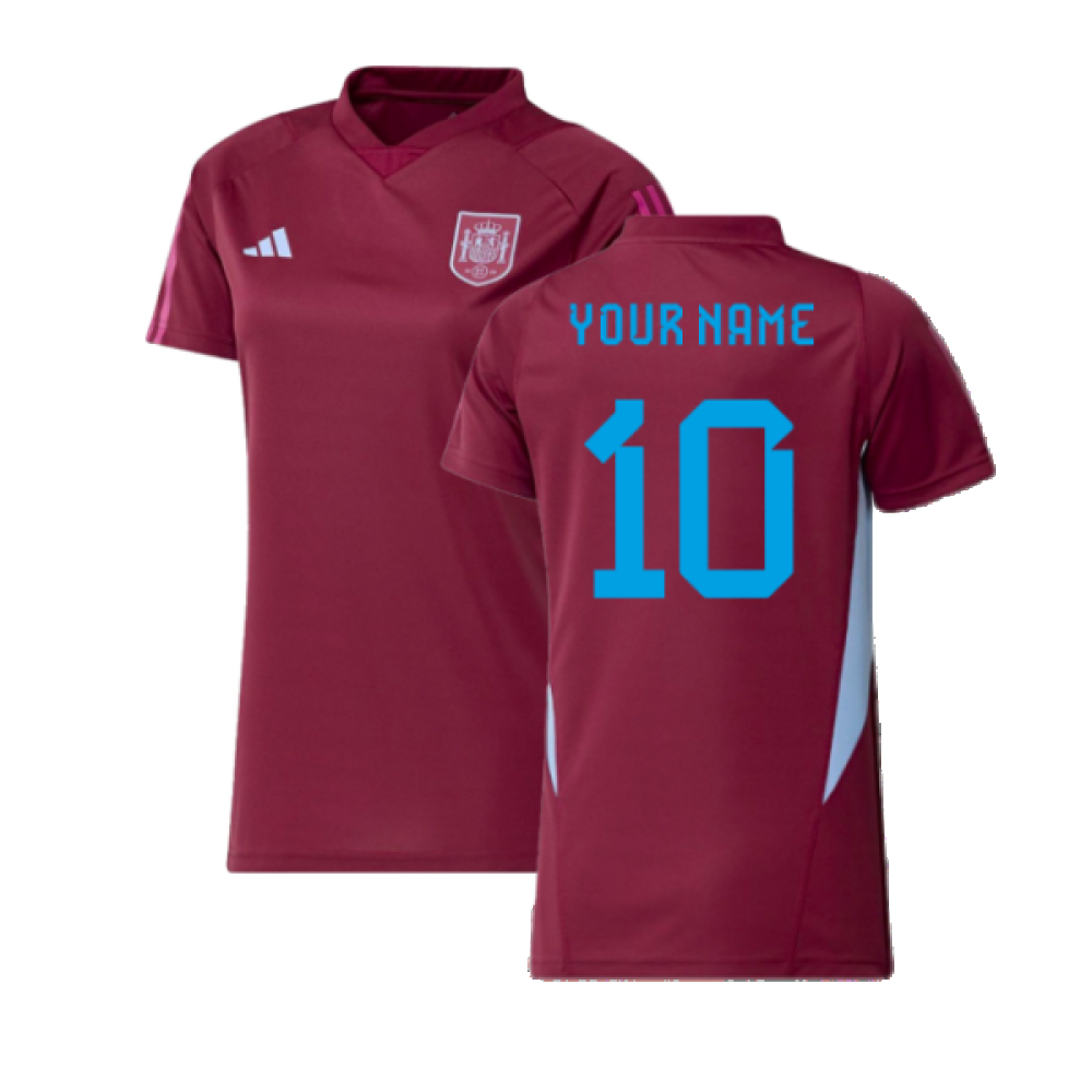 2023-2024 Spain Training Jersey - Womens (Red) (Your Name)