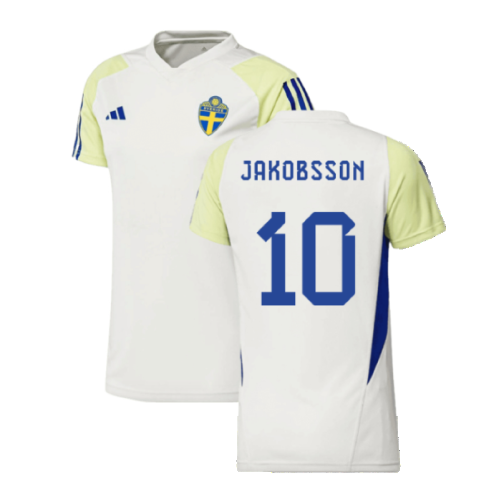 2023-2024 Sweden Training Shirt (White) - Ladies (Jakobsson 10)