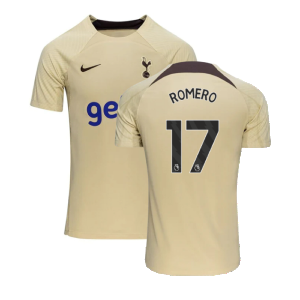 2023-2024 Tottenham Dri-Fit Strike Training Shirt (Team Gold) (Romero 17)