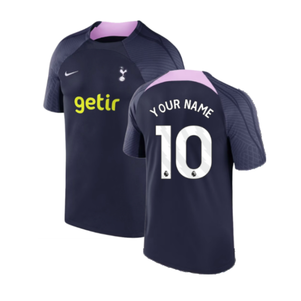 2023-2024 Tottenham Strike Dri-Fit Training Shirt (Marine) (Your Name)