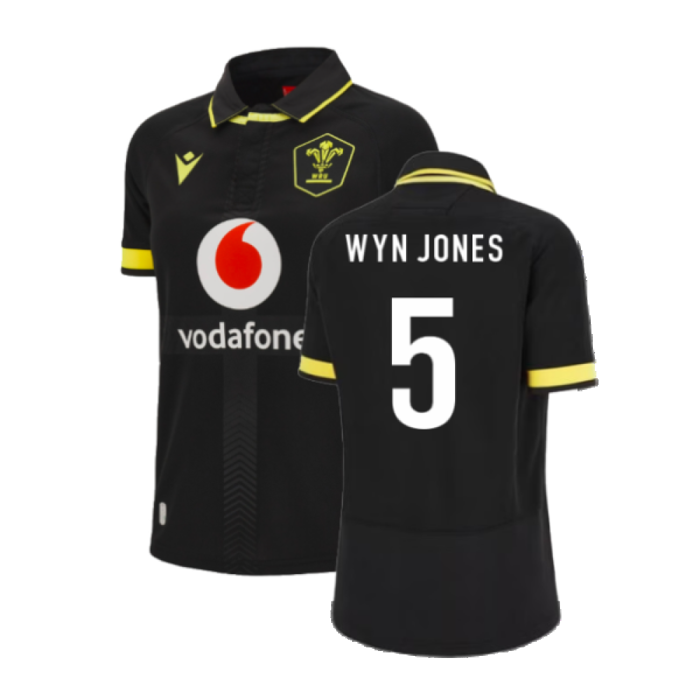 2023-2024 Wales Rugby Away Poly Replica Shirt (Ladies) (Wyn Jones 5)