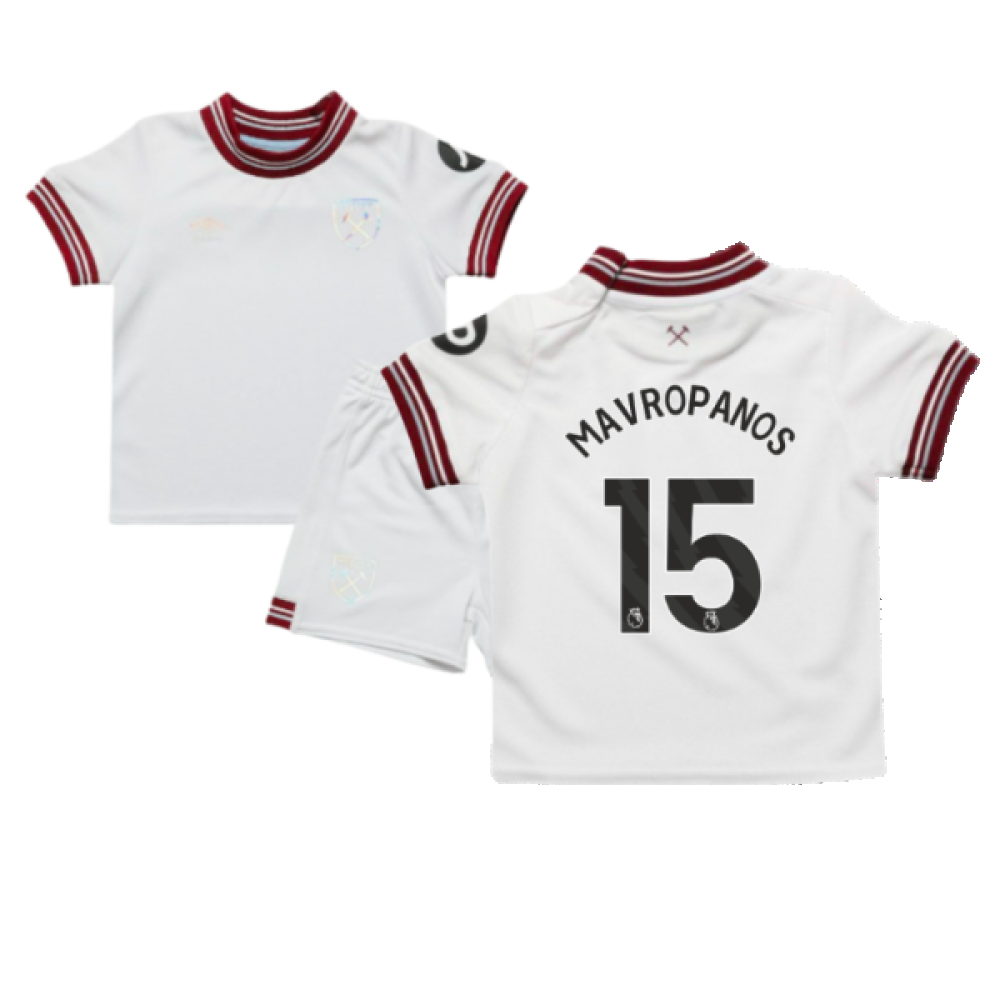 2023-2024 West Ham Away Baby Kit (Mavropanos 15)