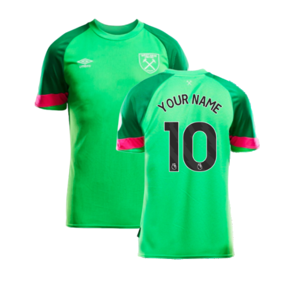 2023-2024 West Ham Home Goalkeeper Shirt (Green) - Kids (Your Name)