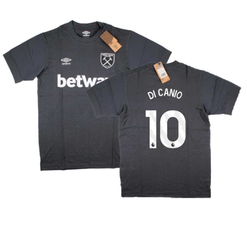 2023-2024 West Ham Leisure Tee (Carbon) (DI CANIO 10)