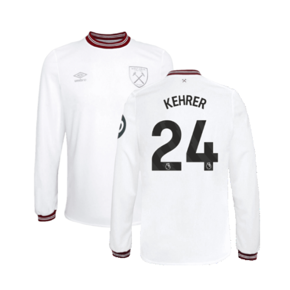 2023-2024 West Ham Long Sleeve Away Shirt (Kids) (KEHRER 24)