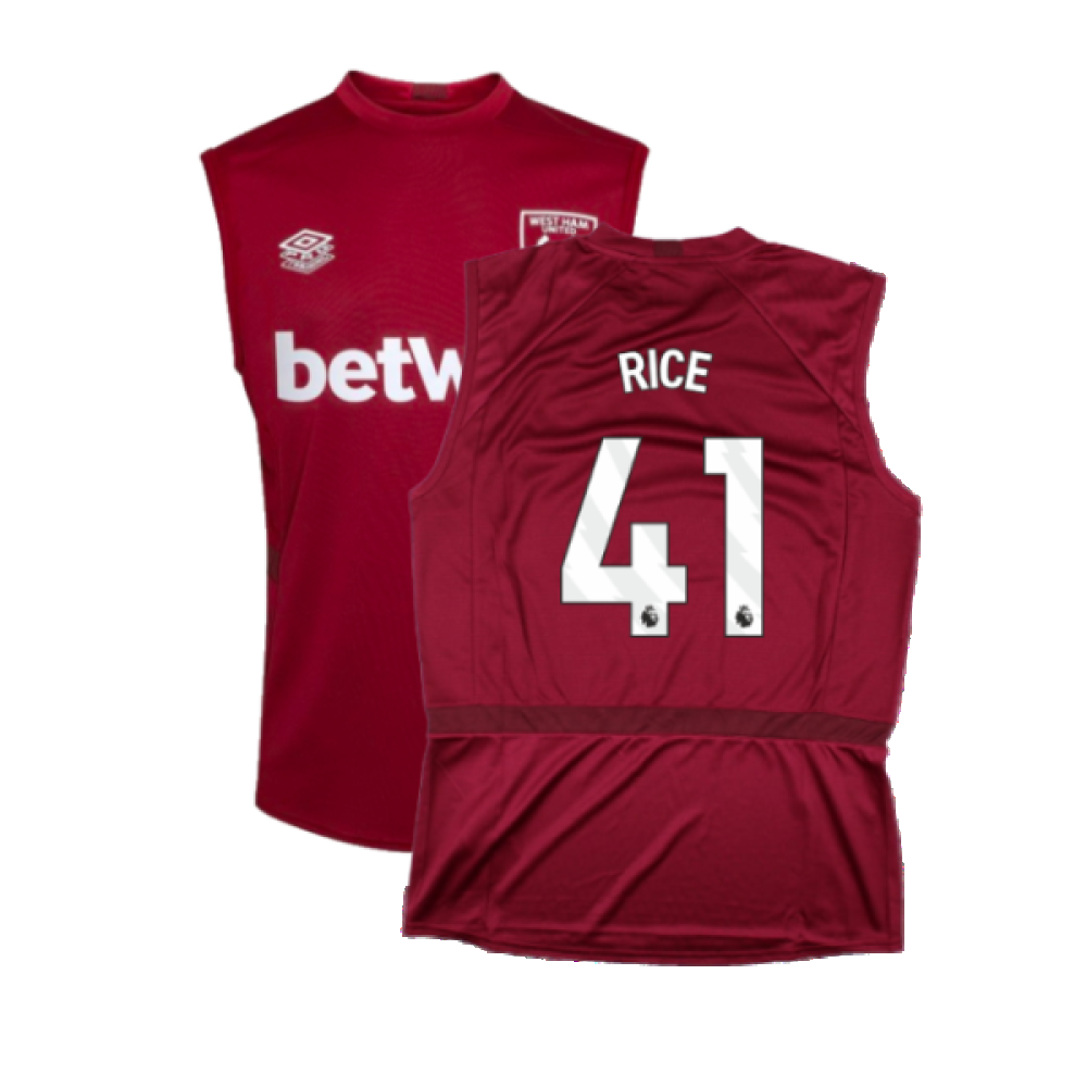 2023-2024 West Ham Sleeveless Tee (Claret) (RICE 41)