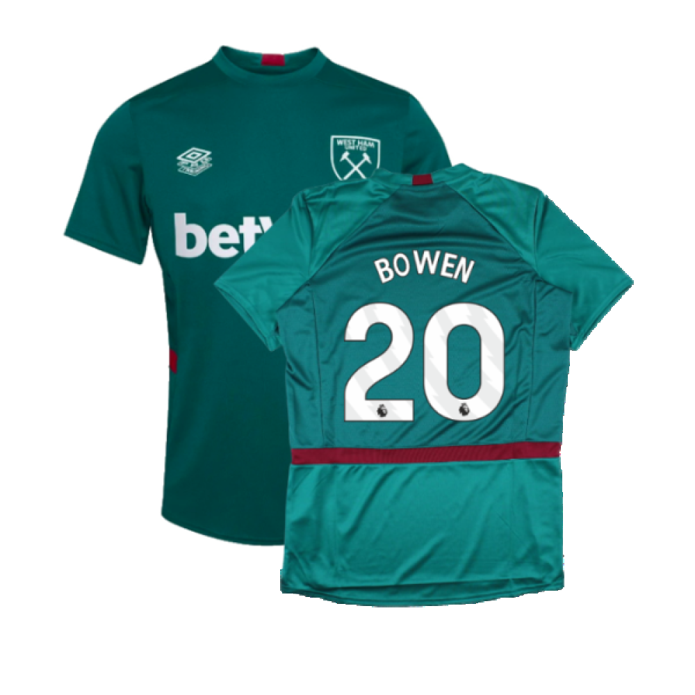 2023-2024 West Ham Training Jersey (Alexanderite) (BOWEN 20)