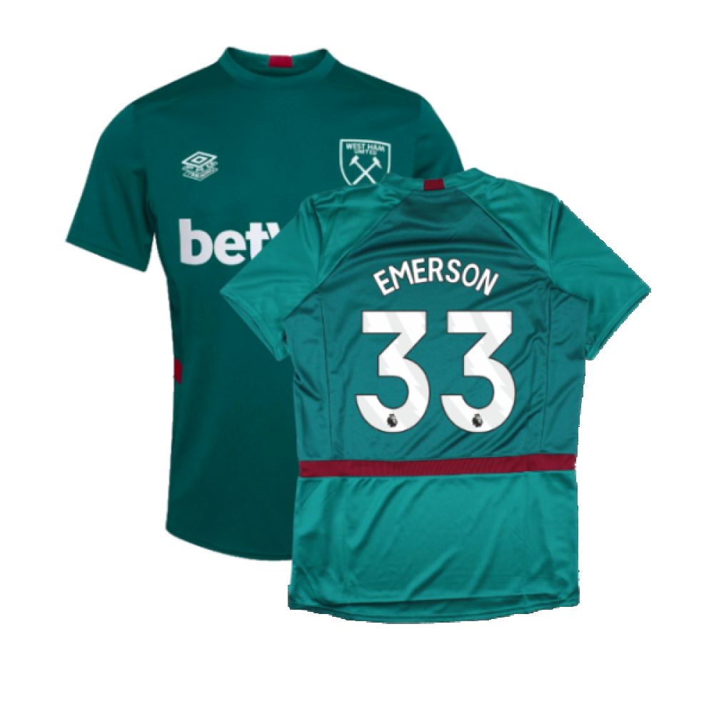 2023-2024 West Ham Training Jersey (Alexanderite) (EMERSON 33)