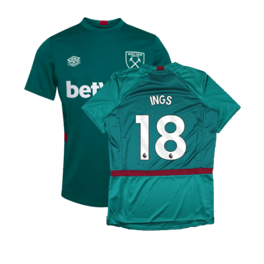 2023-2024 West Ham Training Jersey (Alexanderite) (INGS 18)