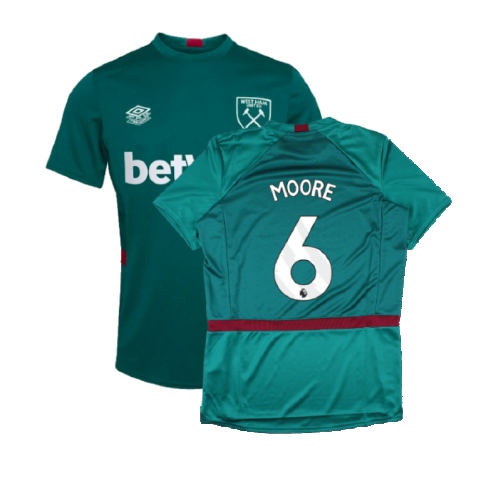 2023-2024 West Ham Training Jersey (Alexanderite) (MOORE 6)