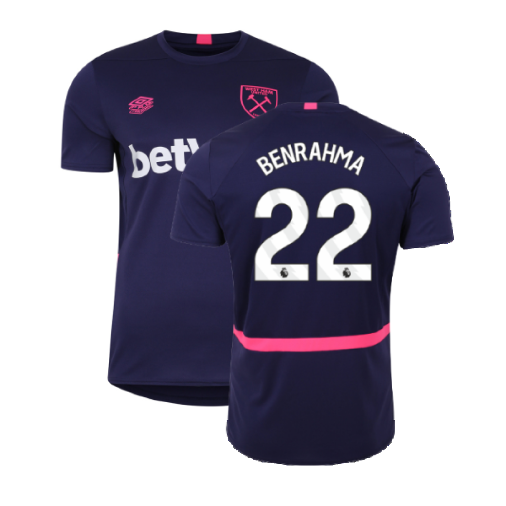 2023-2024 West Ham Training Jersey (Austral Aura) (BENRAHMA 22)