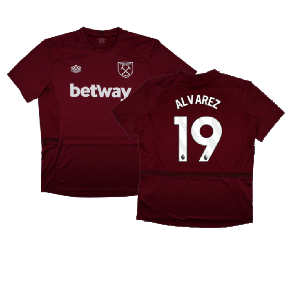 2023-2024 West Ham Training Jersey (Claret) (ALVAREZ 19)