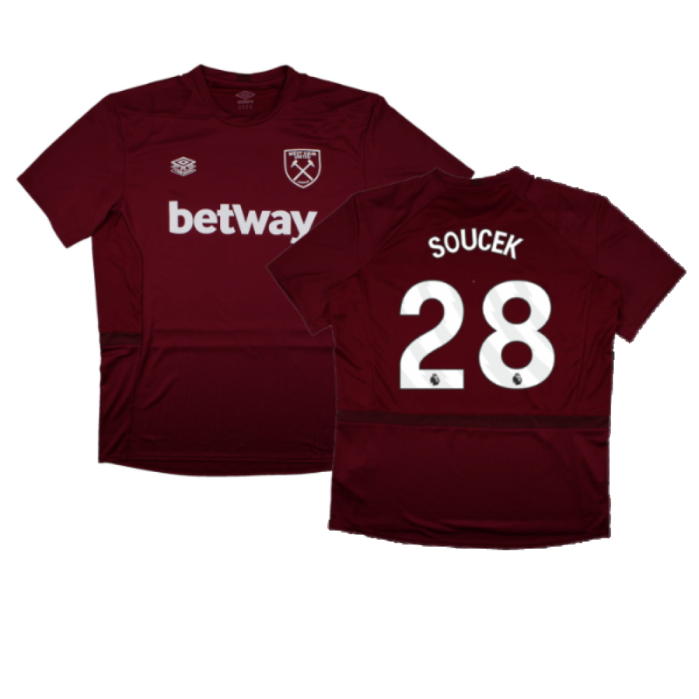 2023-2024 West Ham Training Jersey (Claret) (SOUCEK 28)