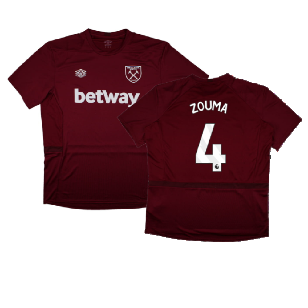 2023-2024 West Ham Training Jersey (Claret) (ZOUMA 4)