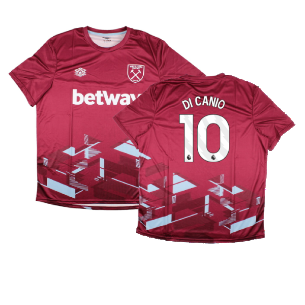 2023-2024 West Ham Warm Up Jersey (Claret) (DI CANIO 10)