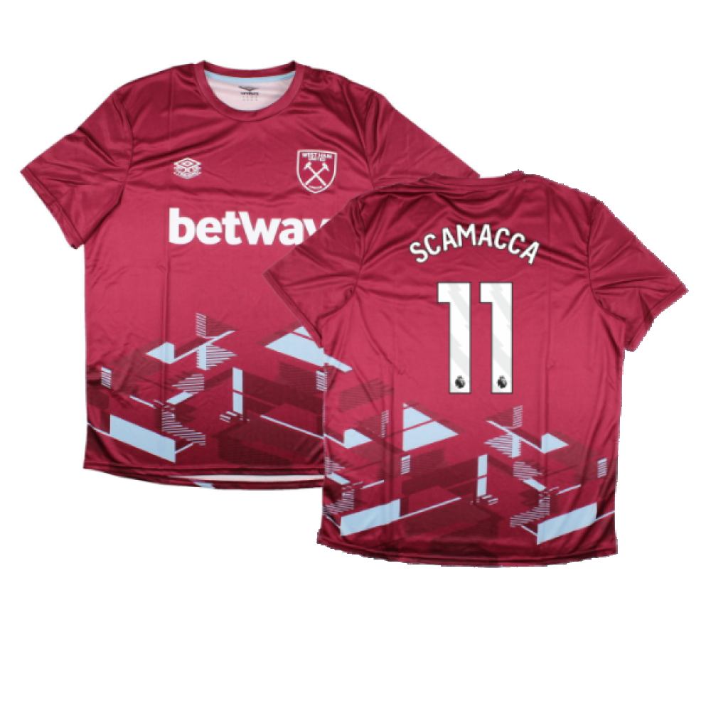 2023-2024 West Ham Warm Up Jersey (Claret) (SCAMACCA 11)