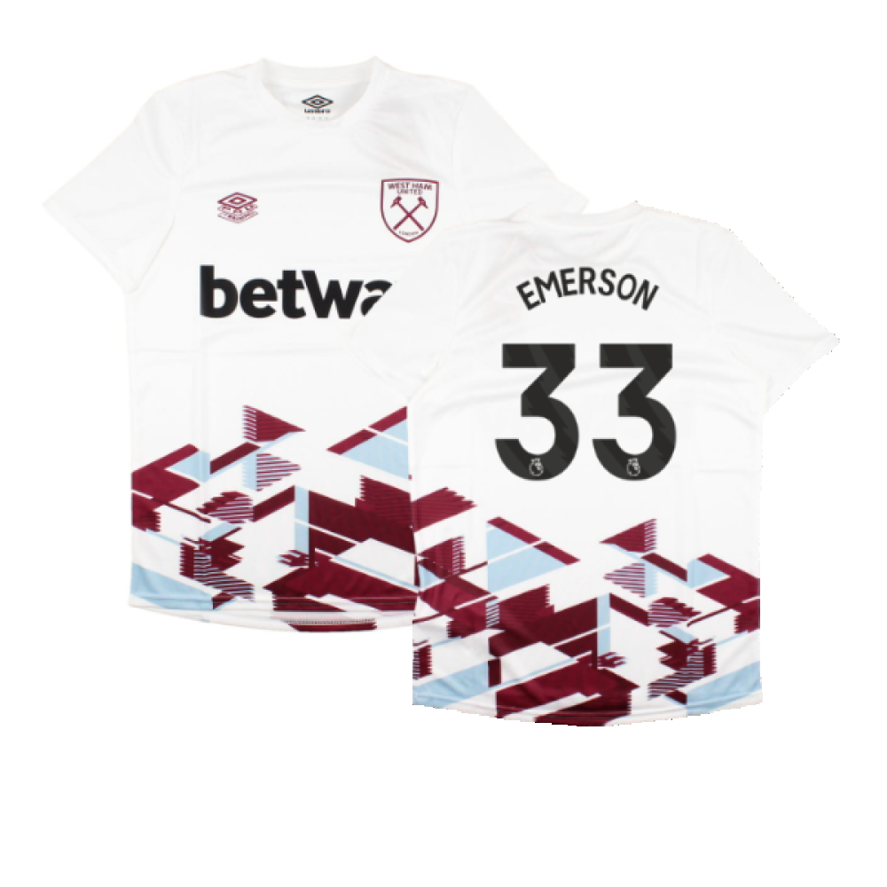 2023-2024 West Ham Warm Up Jersey (White) (EMERSON 33)