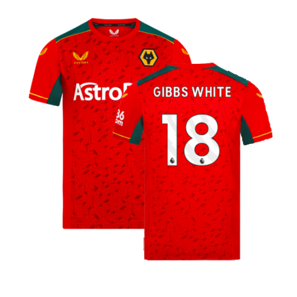 2023-2024 Wolves Away Shirt (GIBBS WHITE 18)