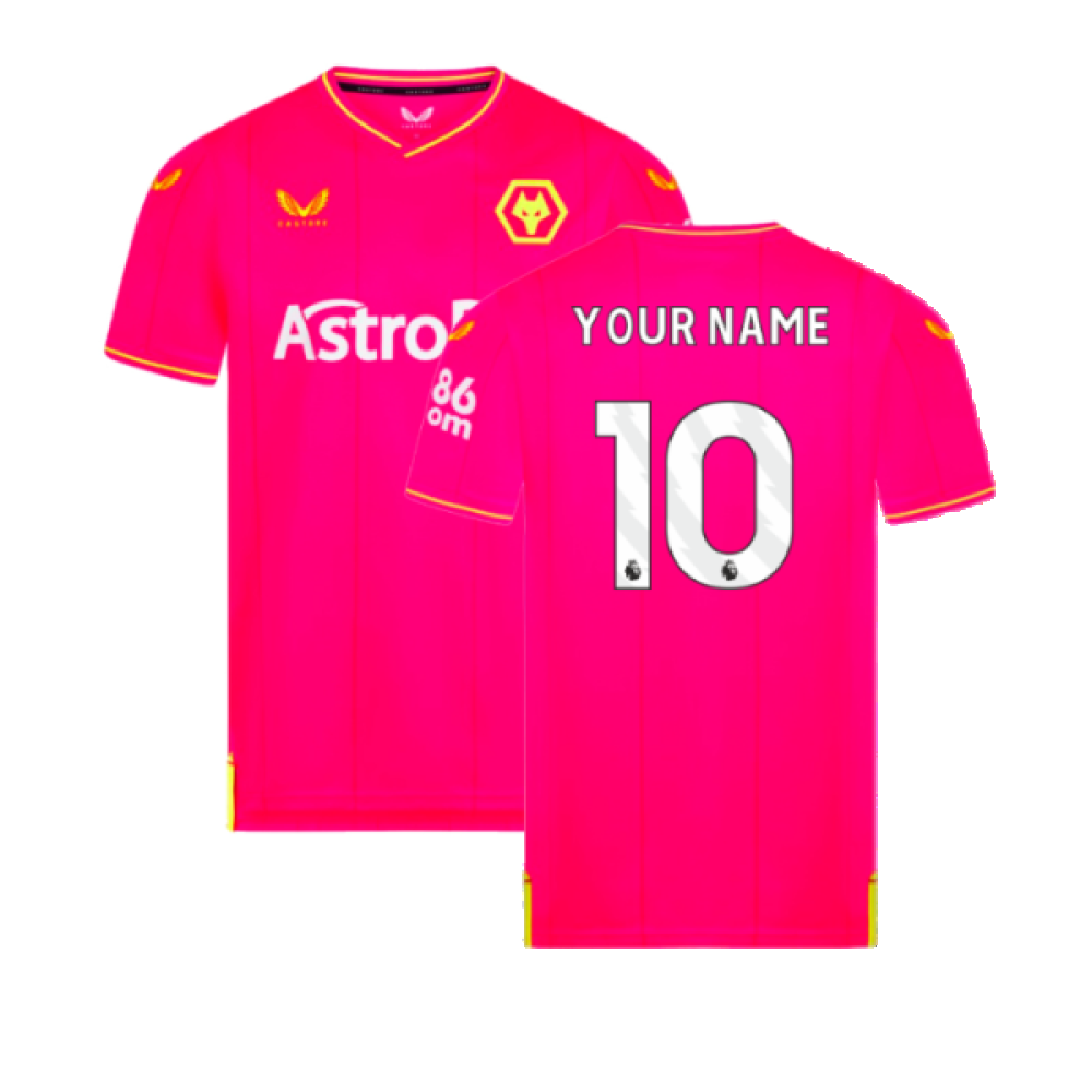 2023-2024 Wolves Home Goalkeeper Shirt (Pink) (Your Name)