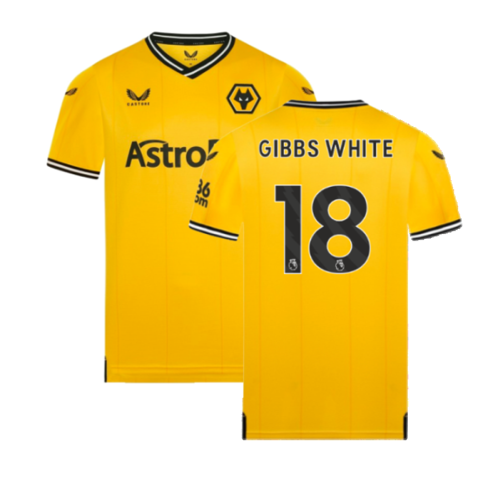 2023-2024 Wolves Home Shirt (GIBBS WHITE 18)