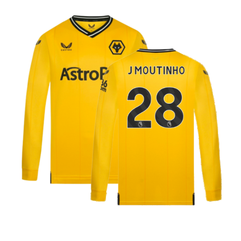 2023-2024 Wolves Long Sleeve Home Shirt (J MOUTINHO 28)