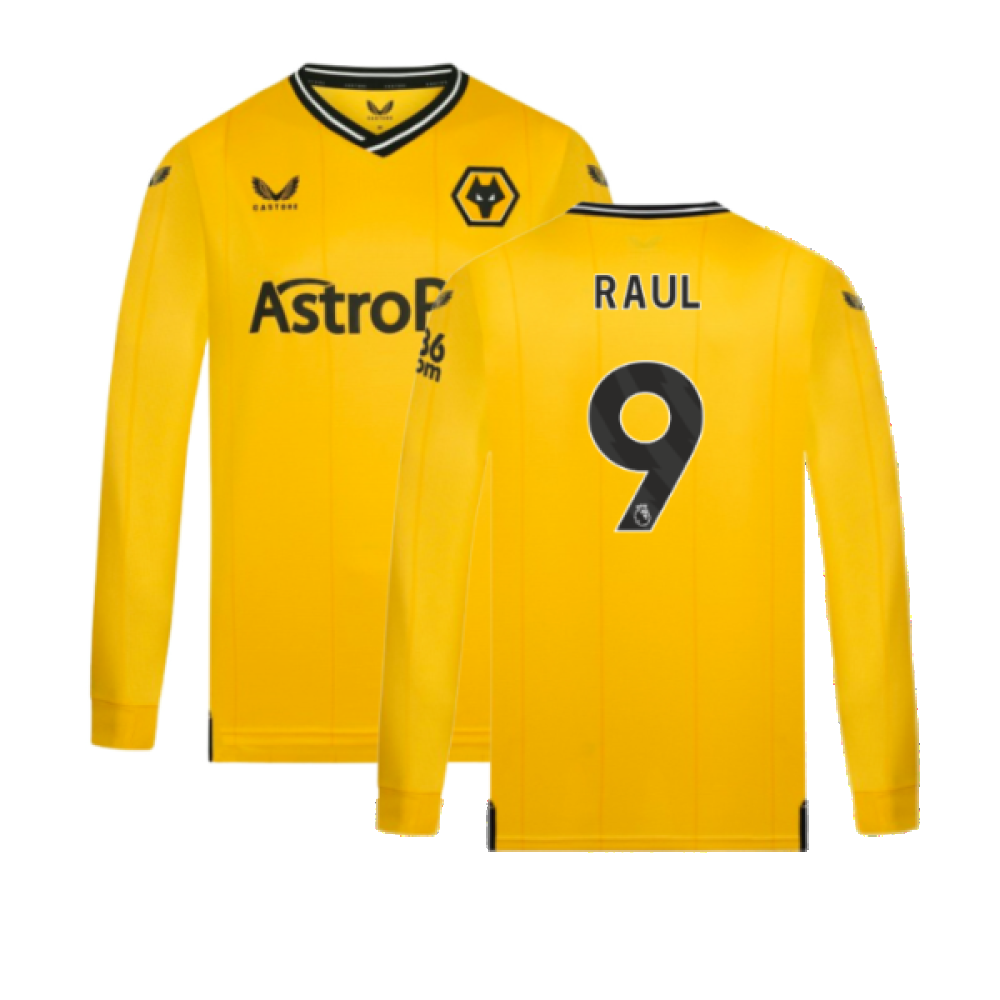 2023-2024 Wolves Long Sleeve Home Shirt (RAUL 9)