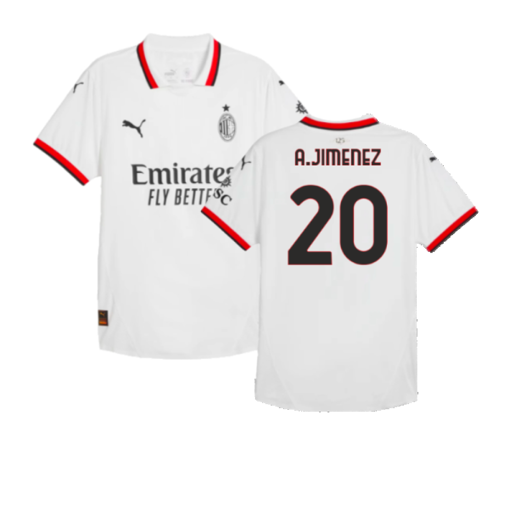 2024-2025 AC Milan Away Authentic Shirt (A.Jimenez 20)